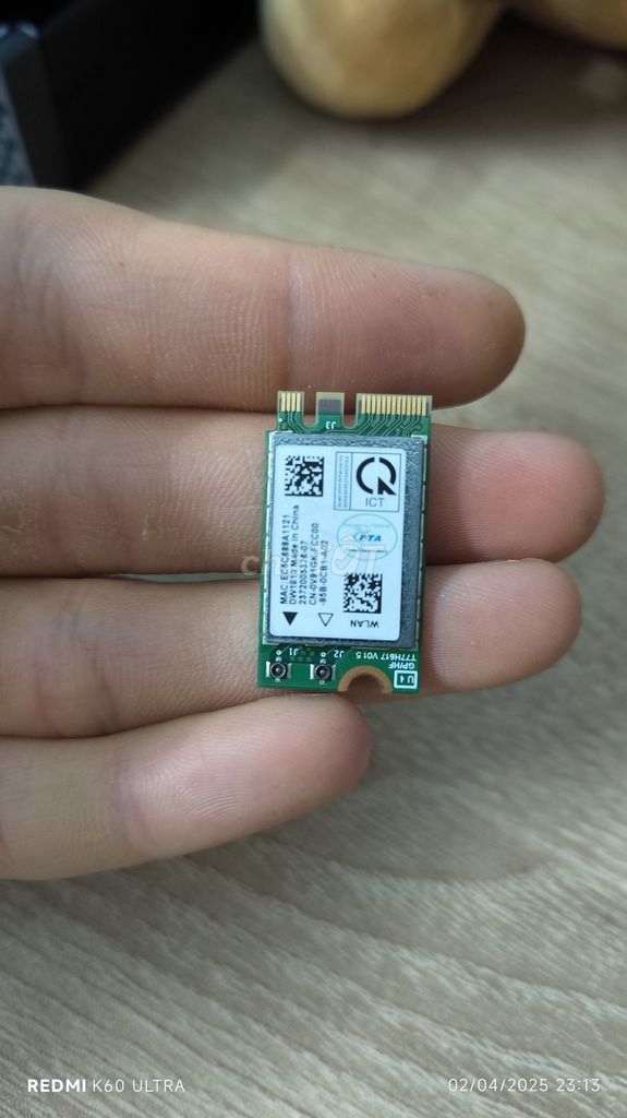 Card wifi + bluetooth qualcomm hỗ trợ 2 băng tần