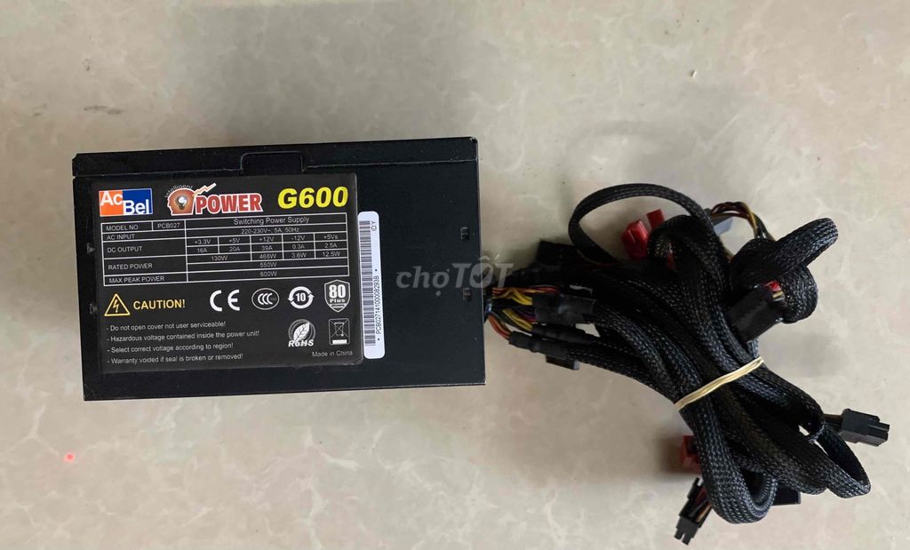 nguồn pc acbel ipower g600 ZIN (600w)