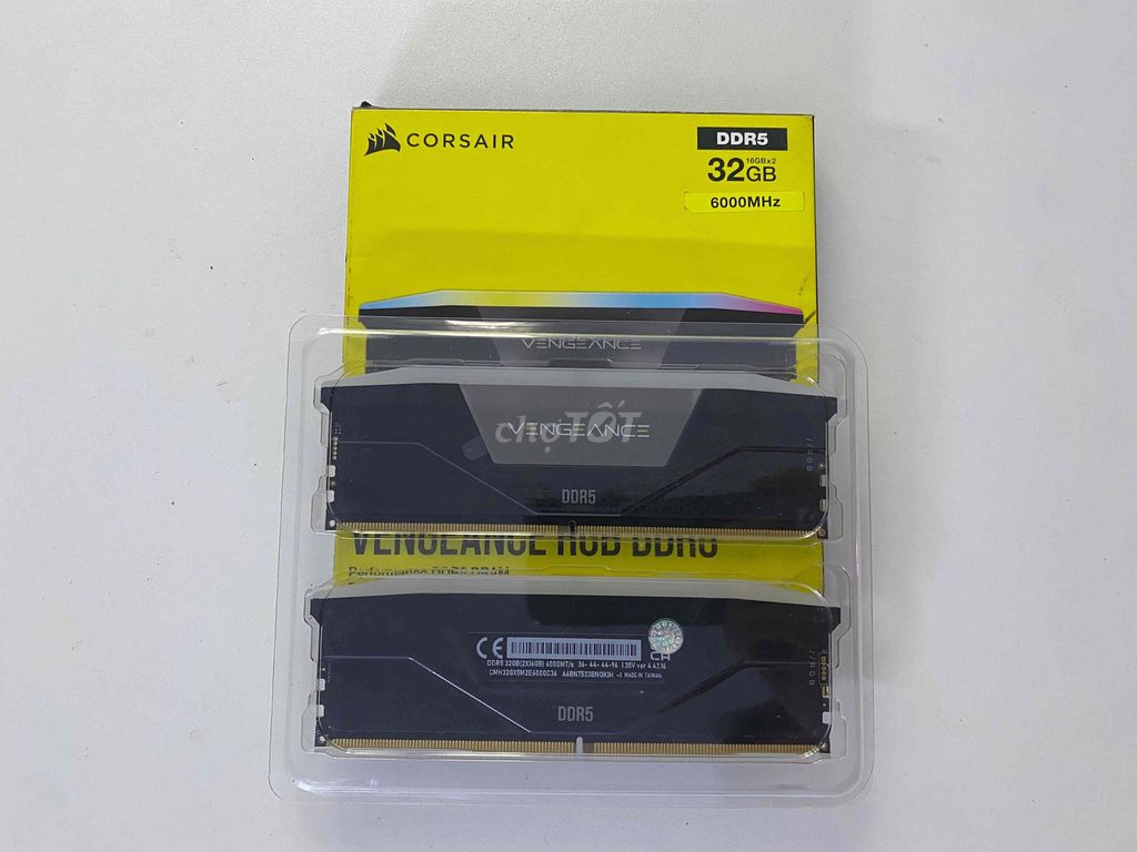 RAM Corsair Vengeance DDR5 32GB RGB Đen. Mua bán Linh kiện (RAM, Card...) tại Thành phố Buôn Ma Thuột Đắk Lắk được đăng bởi HD Computer hình 1