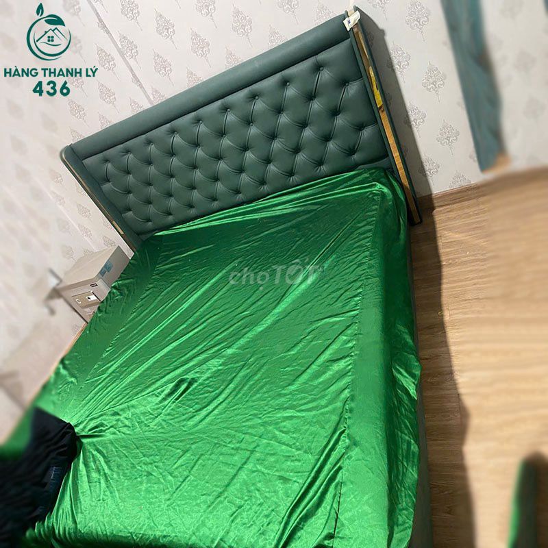 Giường Ngủ Khung Bọc Nệm Xanh Cũ Còn Mới 90%. Mua bán Giường, chăn ga gối nệm tại Quận Tân Phú Tp Hồ Chí Minh được đăng bởi Công Ty TNHH TM DV INKPRO hình 1
