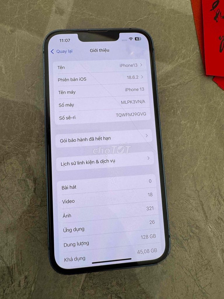 Apple iPhone 13 128GB Xanh dương. Mua bán Điện thoại tại Quận 7 Tp Hồ Chí Minh được đăng bởi Trần Phong hình 1
