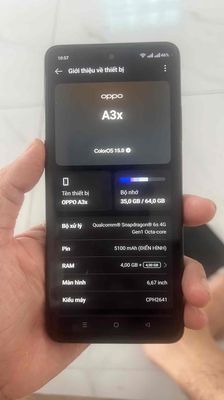 Oppo A3x. Mua bán Điện thoại tại Thành phố Cà Mau Cà Mau được đăng bởi Huỳnh Quí