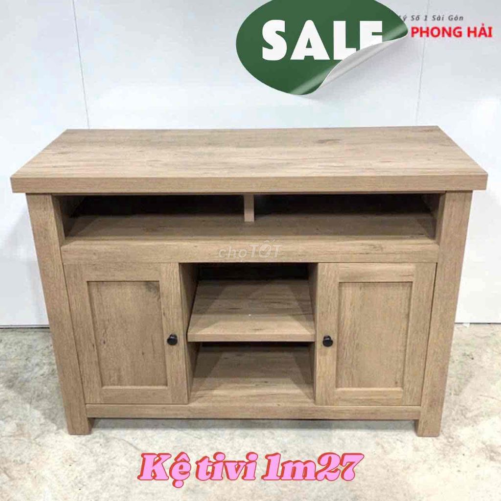 Kệ tivi Gỗ phong cách Vintage mới đẹp