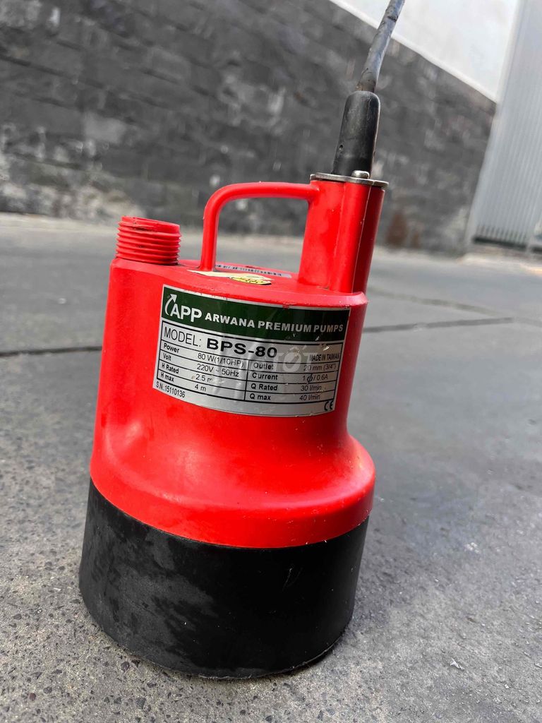 Máy bơm chìm APP BPS-80. Mua bán Đồ chuyên dụng, Giống nuôi trồng tại Quận Gò Vấp Tp Hồ Chí Minh được đăng bởi  Bông Lê chuyên sỉ và lẻ âm thanh Nhật Mỹ hình 1