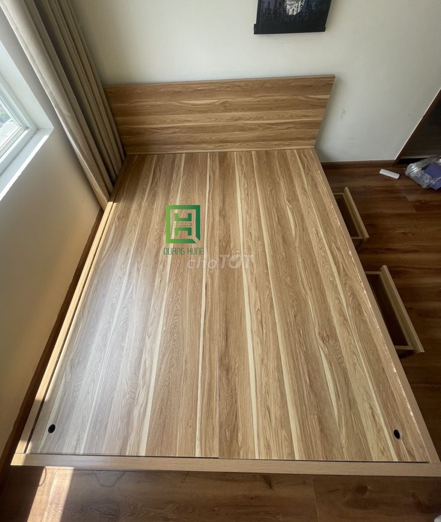 Giường ngủ Quang Hùng Gỗ MDF 1m2. Mua bán Giường, chăn ga gối nệm tại Quận Gò Vấp Tp Hồ Chí Minh được đăng bởi Nội Thất Quang Hùng TD hình 1