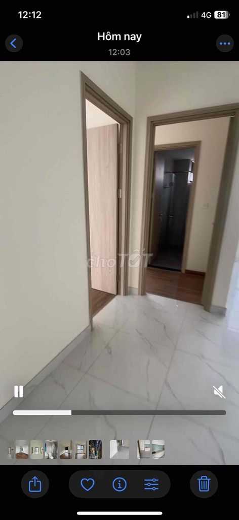 Siêu hiếm! Cho thuê căn DAqua 2PN 2WC 71m2 nhà trống. Giá 11tr/tháng