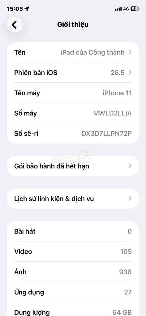 iPhone 11 64GB Đen. Mua bán Điện thoại tại Quận Cẩm Lệ Đà Nẵng được đăng bởi Cơ Khí Khánh Thành hình 1