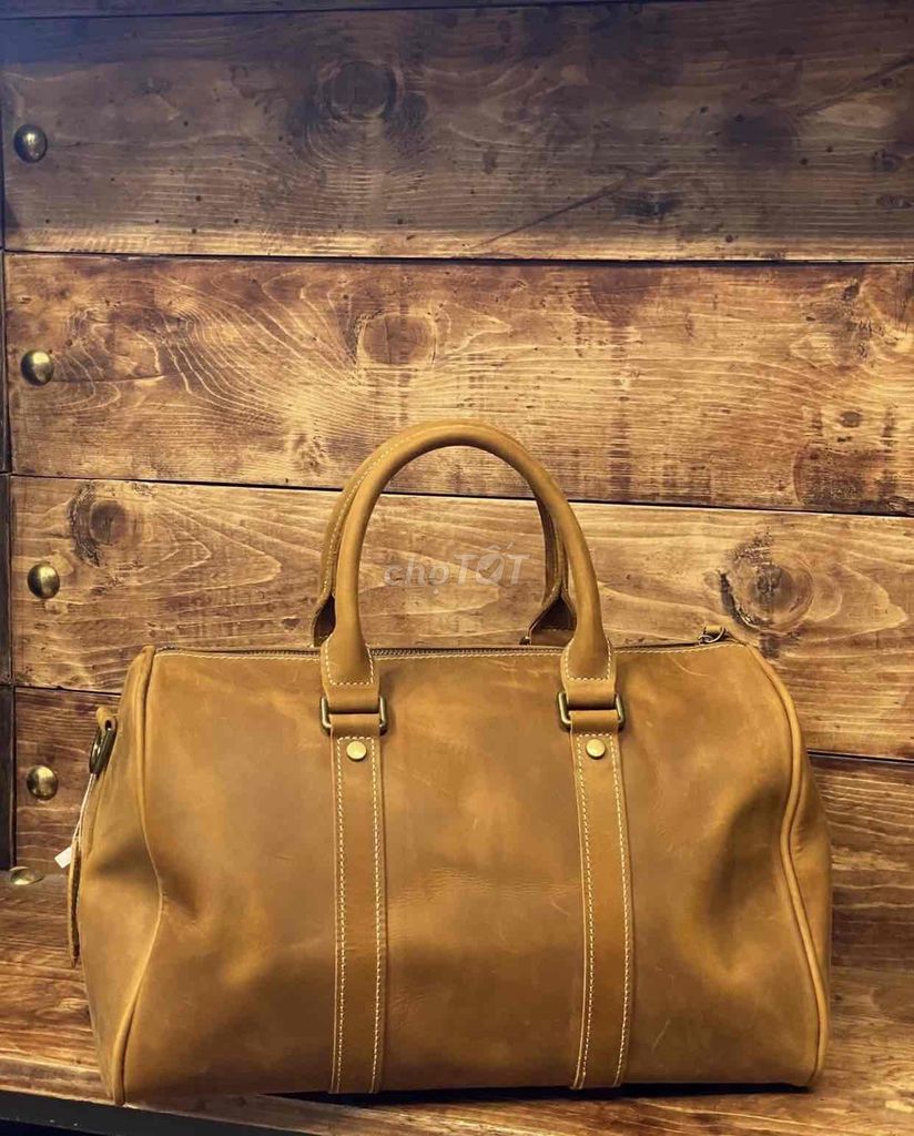 Túi du lịch da bò Da thật Nâu Unisex. Mua bán Túi xách tại Quận Hải Châu Đà Nẵng được đăng bởi Ngọc Hoà hình 1