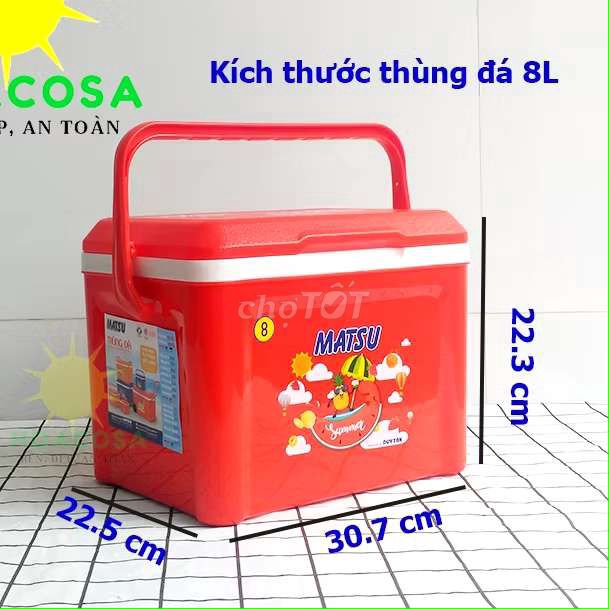 THANH LÝ THÙNG ĐÁ 8L MỚI 100% Giữ Nhiệt Matsu