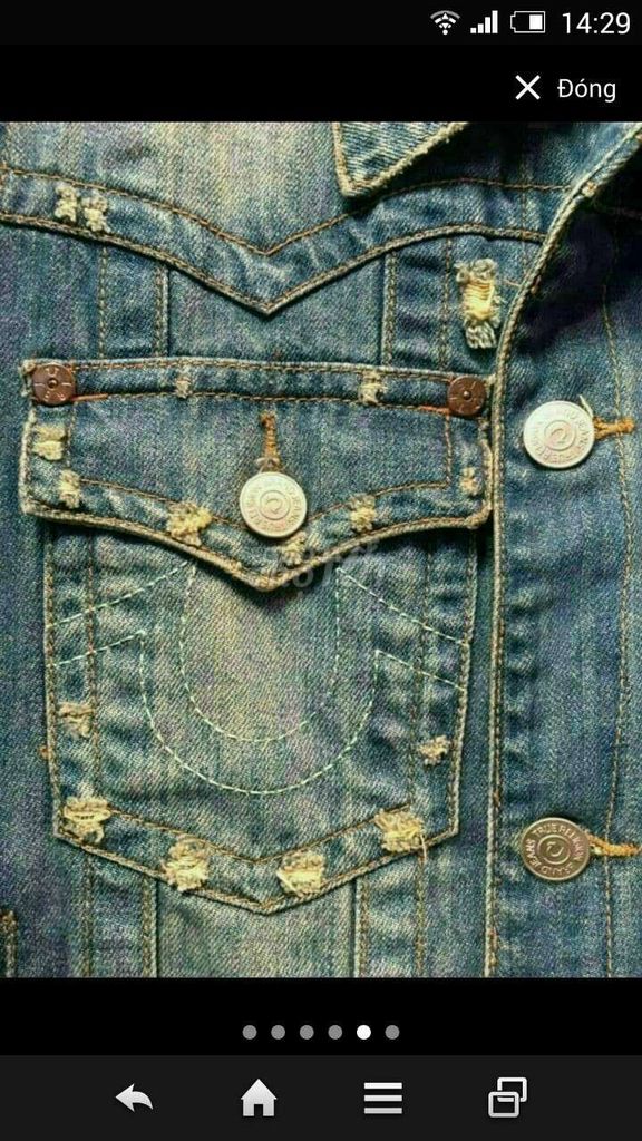Jacket Jean: True Religion. Size S. Chính Hãng Usa