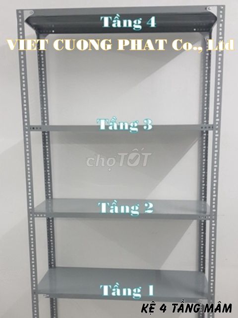 Kệ sắt V lỗ 4 tầng mâm xám 60x30. Chân V3 cao 1m2. Mua bán Tủ, kệ gia đình tại Quận Bình Tân Tp Hồ Chí Minh được đăng bởi Kệ Thép V Lỗ Đa Năng hình 1