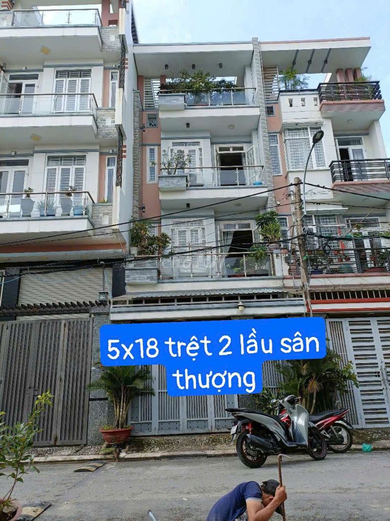 🇻🇳🇻🇳. NHÀ 5X18 SHR , TRỆT 2 LẦU + SÂN THƯỢNG