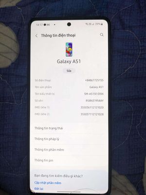 Cần bán ss a51. Mua bán Điện thoại tại Quận Nam Từ Liêm Hà Nội được đăng bởi Hai Vũ