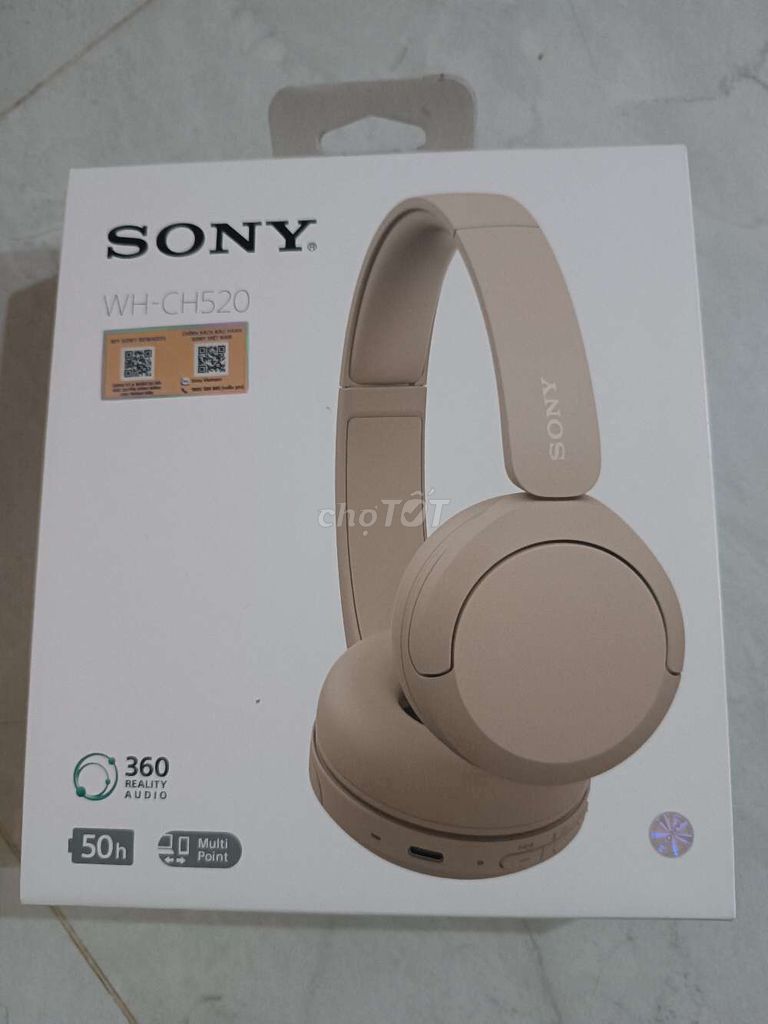 Tai nghe không dây Sony WH-CH520 Be. Mua bán Tivi, Âm thanh tại Quận Gò Vấp Tp Hồ Chí Minh được đăng bởi Sara Thy hình 1