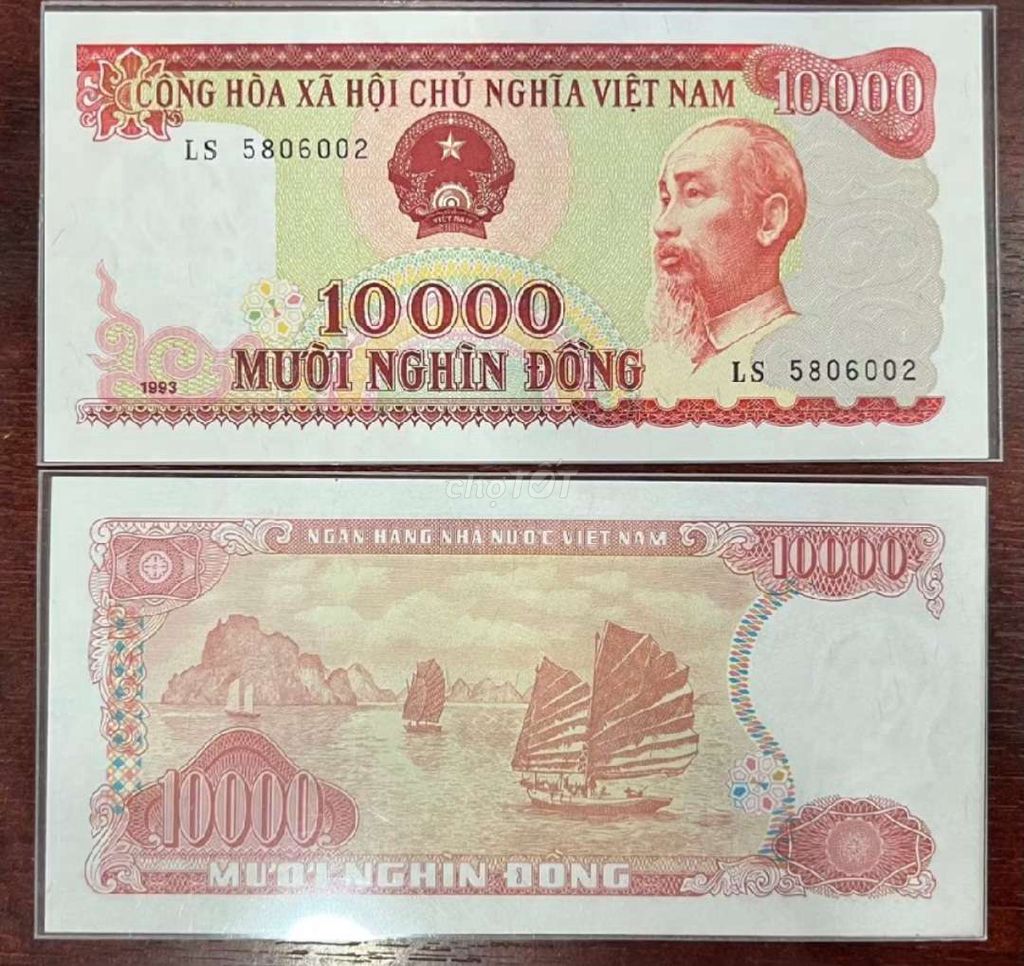 Tiền giấy 10000 VNĐ 1993 Đỏ >95%. Mua bán Đồ sưu tầm, đồ cổ tại Thành phố Thanh Hóa Thanh Hóa được đăng bởi Xuan Duc  hình 1