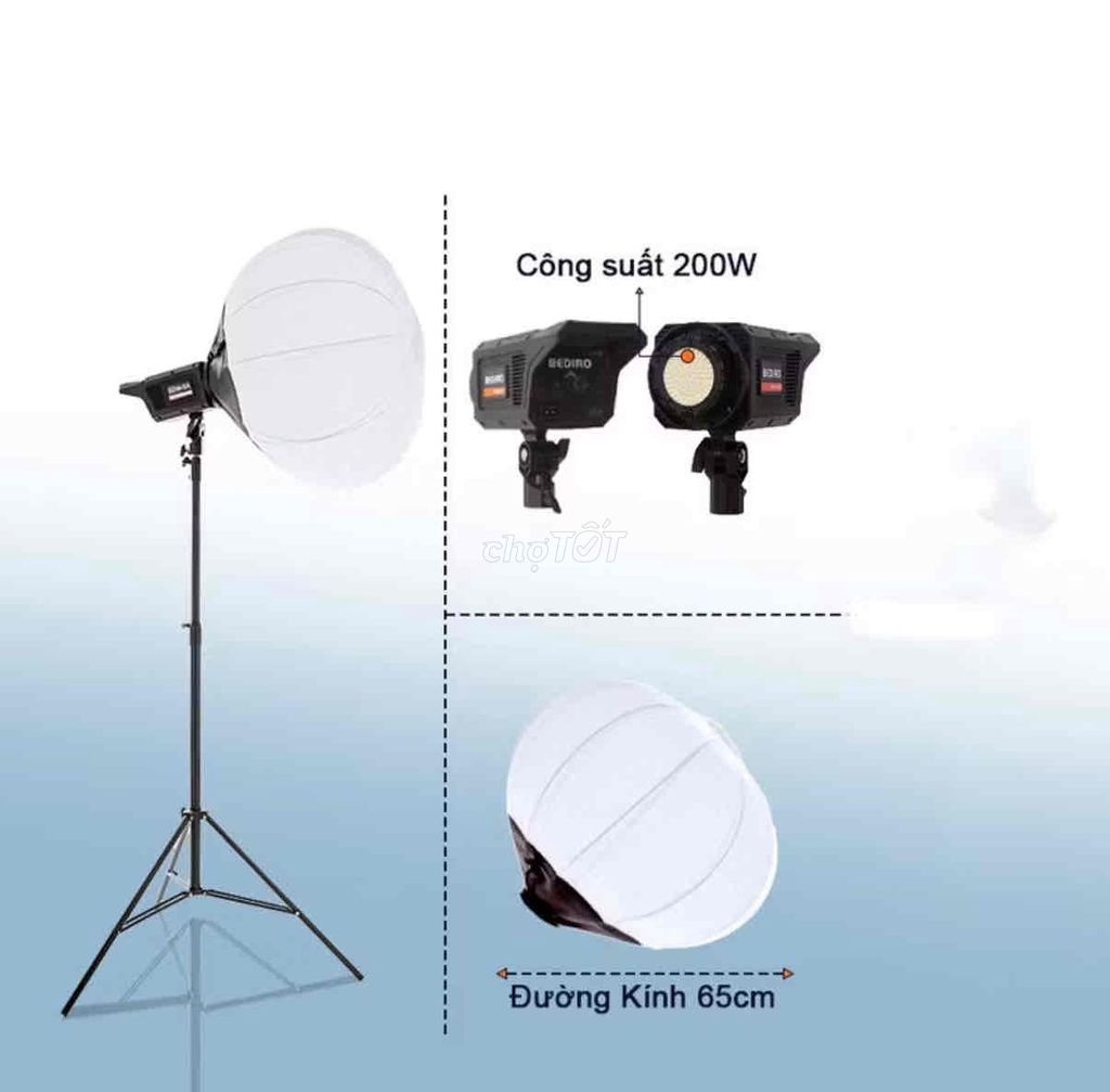 Đèn softbox BEDIRO 200W 65cm. Mua bán Đèn tại Quận Sơn Trà Đà Nẵng được đăng bởi Lâm Nguyễn hình 1