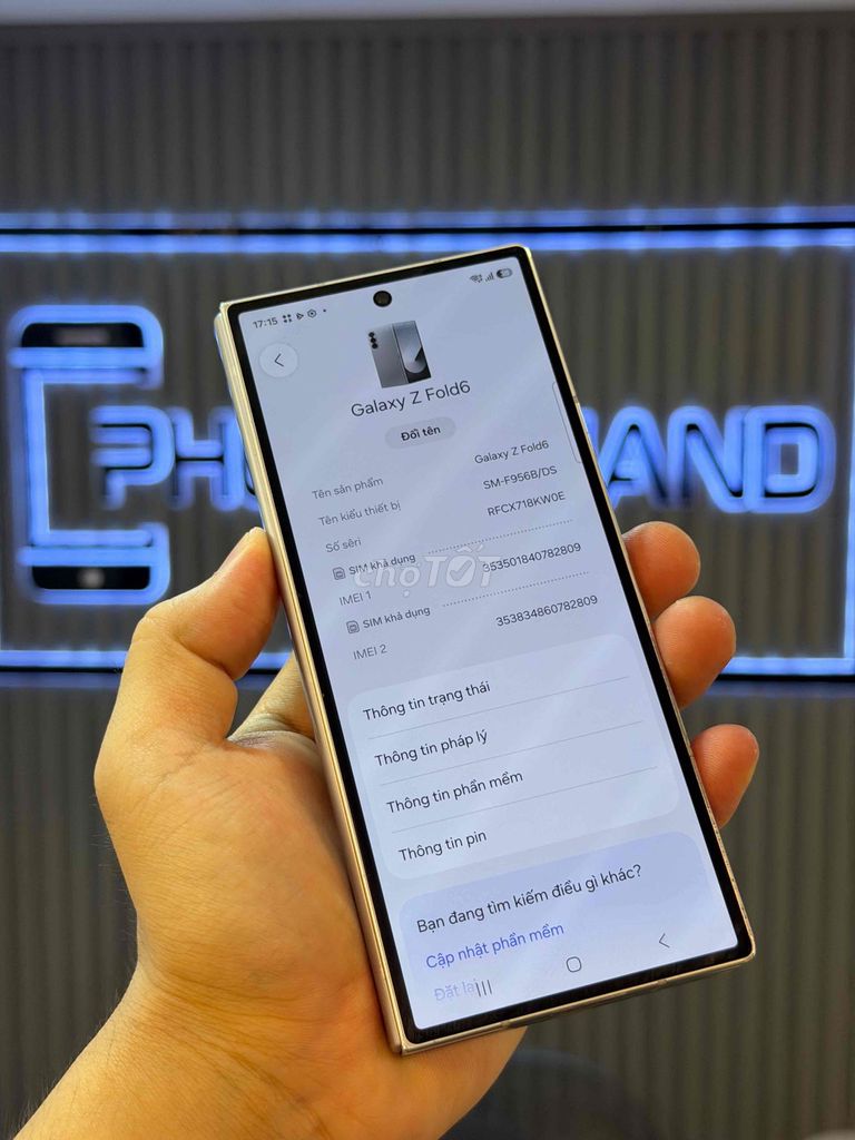 Samsung Galaxy Z Fold6 512GB Đã sử dụng. Mua bán Điện thoại tại Quận 3 Tp Hồ Chí Minh được đăng bởi Phone2Hand hình 1