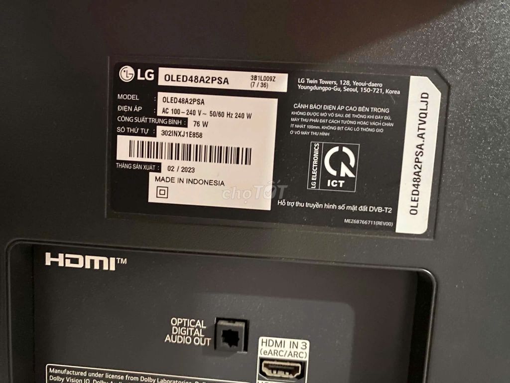Tivi LG OLED48A2PSA Hỏng màn hình. Mua bán Tivi, Âm thanh tại Huyện Thanh Trì Hà Nội được đăng bởi Nguyễn Như Tiên hình 1