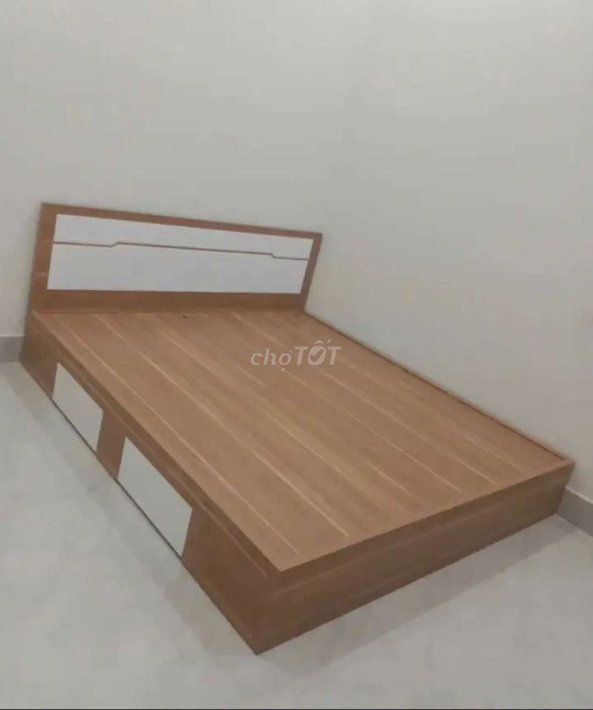 GIƯỜNG (MDF) GỖ CÔNG NGHIỆP 1M8*2M CÓ HỘP KÉO