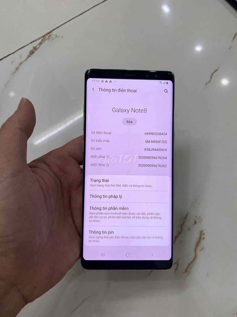 Bán Samsung Note8 zin 2 sim màn ám nhẹ. Mua bán Điện thoại tại Quận Hà Đông Hà Nội được đăng bởi Mạnh Mobile hình 1