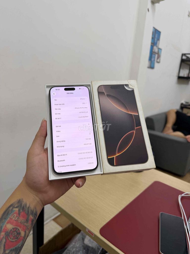 Apple iPhone 16 Pro Max 512GB Xám Zin nguyên bản. Mua bán Điện thoại tại Quận Đống Đa Hà Nội được đăng bởi Trung Kiên Trả Góp Bao Nợ Xấu hình 1