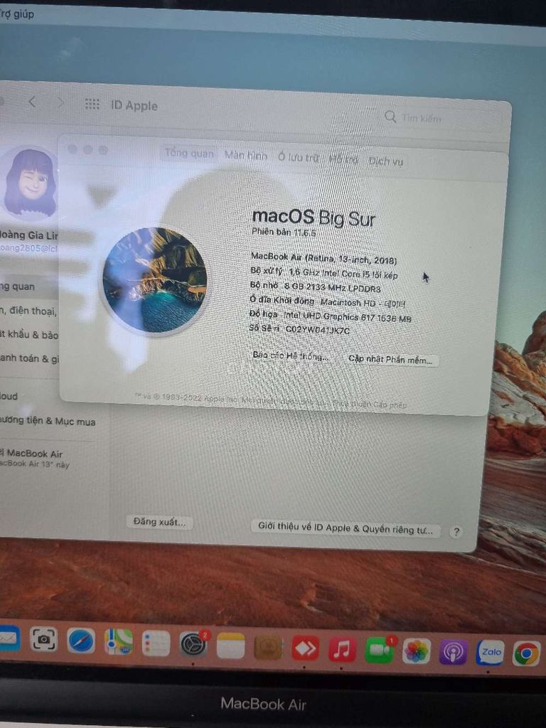 Apple MacBook Air 2018 i5 8GB/128GB Bạc. Mua bán Laptop tại Huyện Gia Lâm Hà Nội được đăng bởi Dũng hình 1