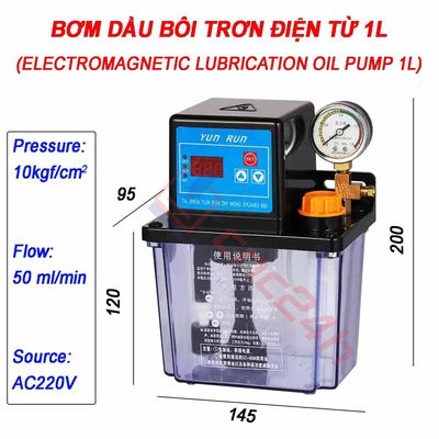 BƠM DẦU BÔI TRƠN ĐIỆN TỪ – 220V – CHO MÁY CNC. Mua bán Đồ chuyên dụng, Giống nuôi trồng tại Quận Bình Tân Tp Hồ Chí Minh được đăng bởi CNCVIET