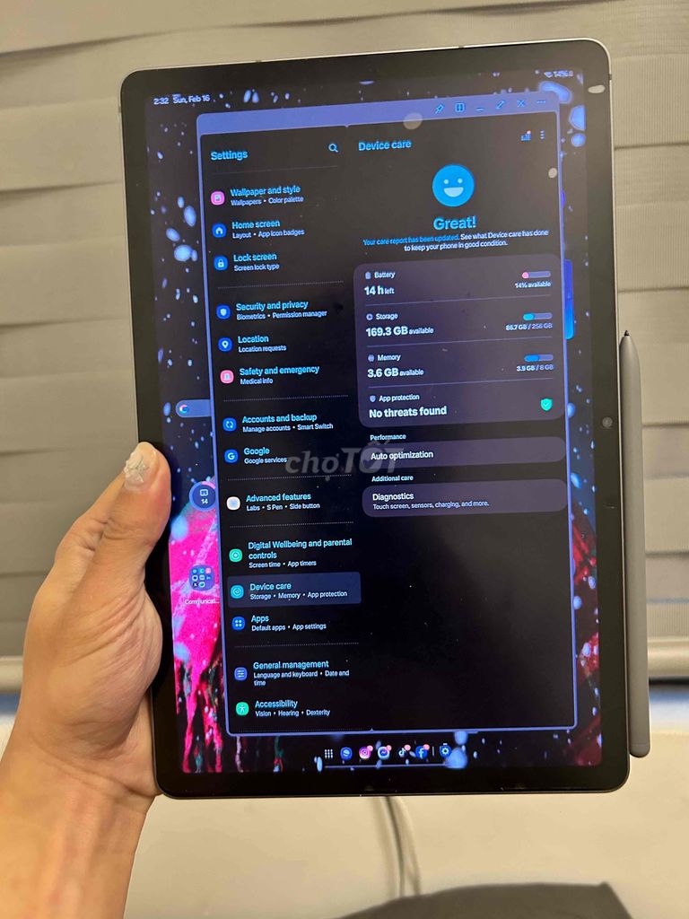 Galaxy Tab S9 FE ít sử dụng