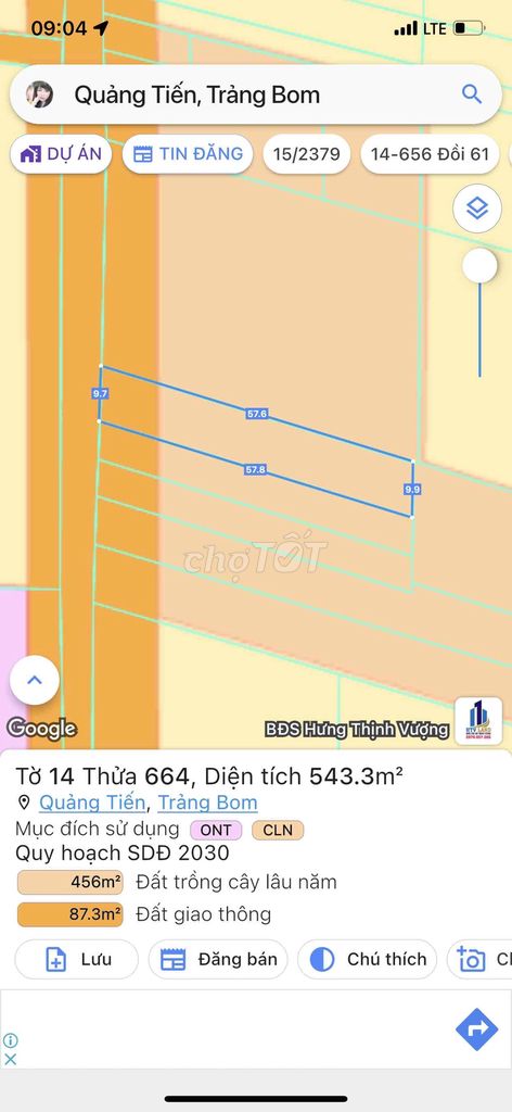 Bán 500m2 sổ riêng thổ cư đất Quảng Tiến giá rẻ