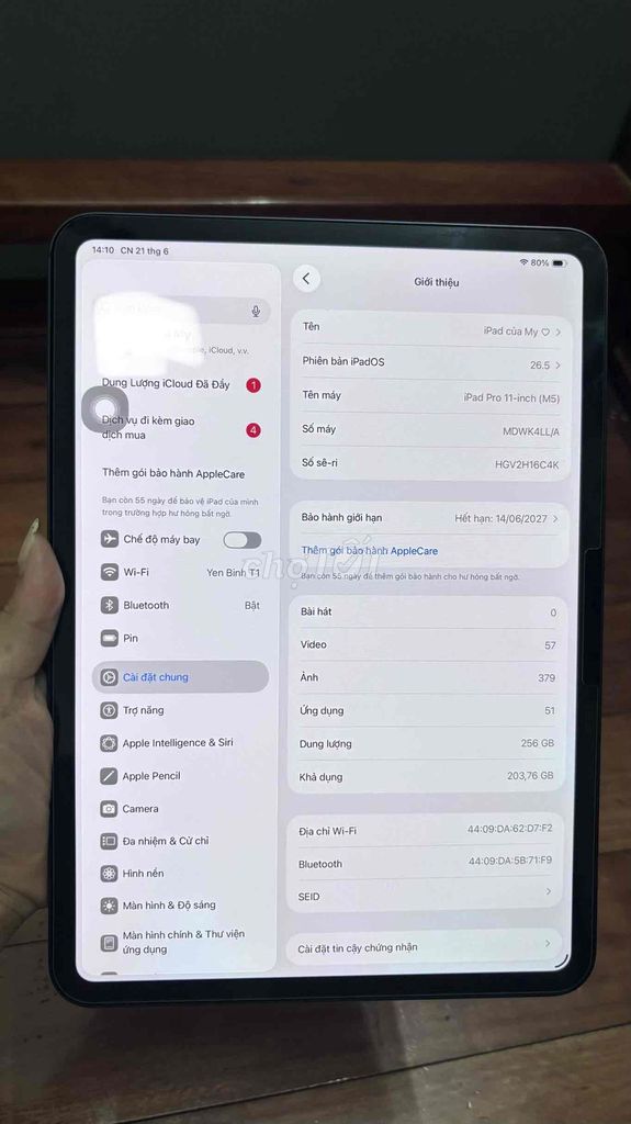 Apple iPad Pro 11-inch M5 256GB Space Gray. Mua bán Máy tính bảng tại Quận Hoàn Kiếm Hà Nội được đăng bởi Tên chưa cung cấp hình 1