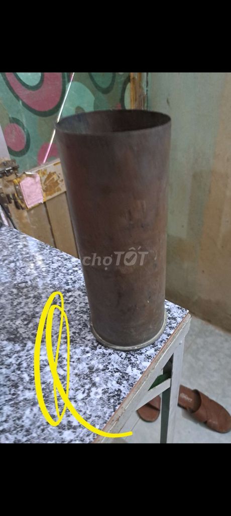 Nhanh hôm nay.Bán rẻ 1cái vỏ 105mm cao 28 năm 1945