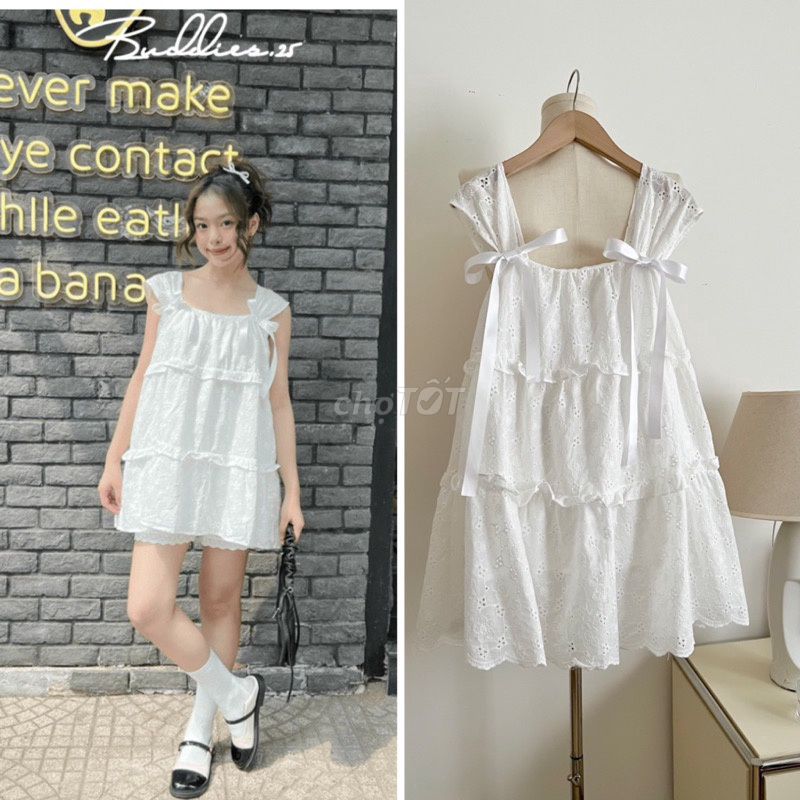 Áo babydoll nữ ren trắng 55kg. Mua bán Quần áo tại Quận 7 Tp Hồ Chí Minh được đăng bởi Ngọc Vân Khánh Lê hình 1