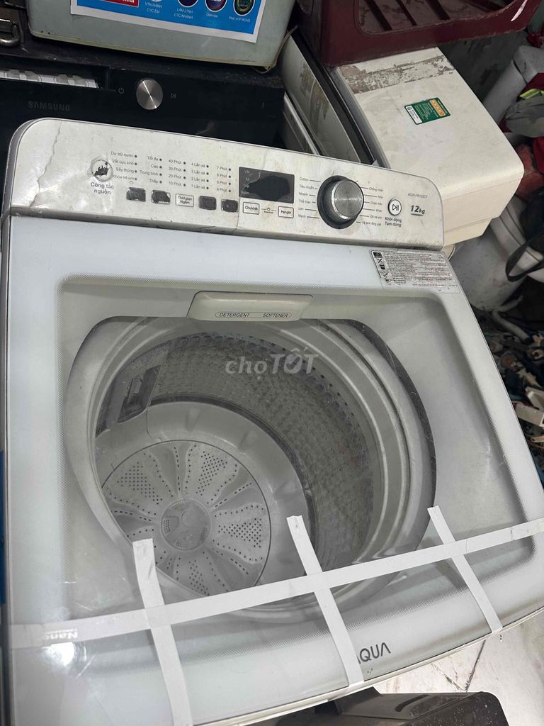 Máy giặt Aqua AQW-FR120CT 12kg Trắng. Mua bán Máy giặt tại Quận Tân Phú Tp Hồ Chí Minh được đăng bởi Ka hình 1