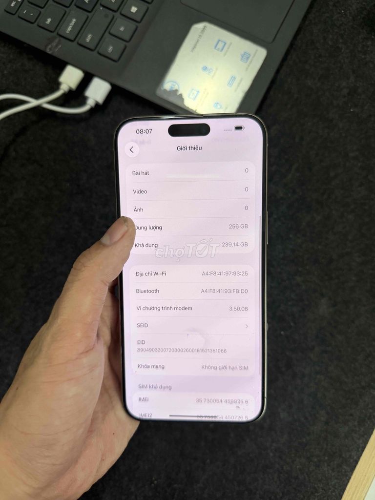Apple iPhone 15 Pro Max 256GB Xám VN/A. Mua bán Điện thoại tại Thành phố Thuận An Bình Dương được đăng bởi Dang Phuc hình 1