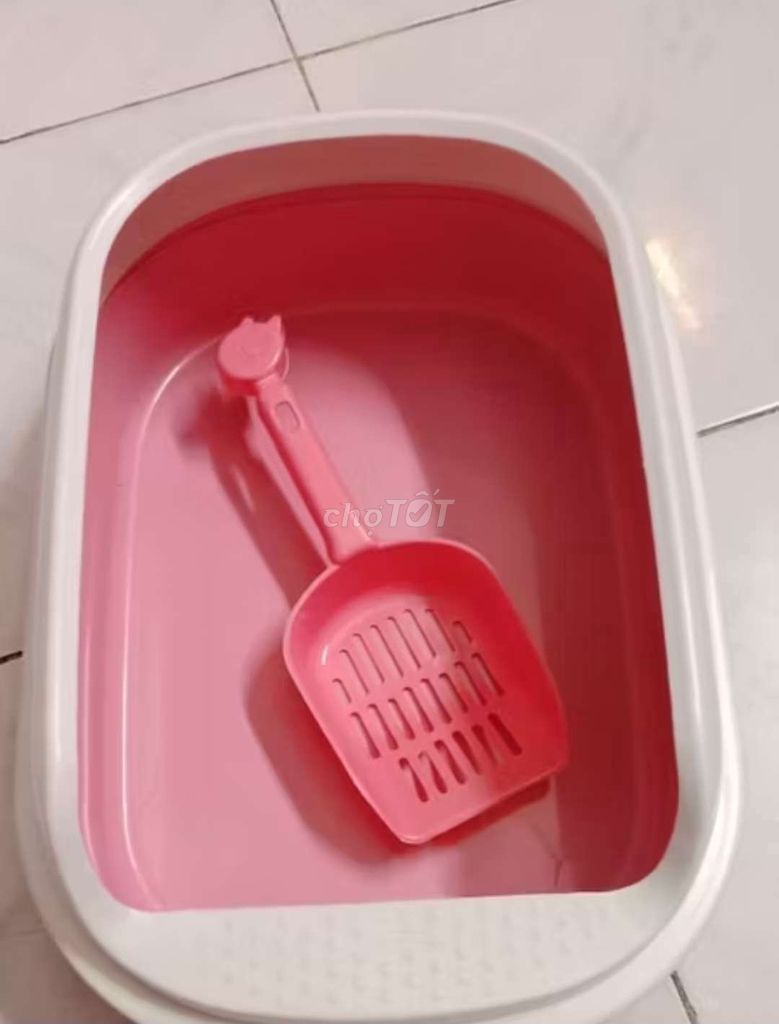 Chậu cát mèo nhựa Hồng Trắng. Mua bán Phụ kiện, Thức ăn, Dịch vụ tại Quận Thanh Xuân Hà Nội được đăng bởi Ai pít hình 1