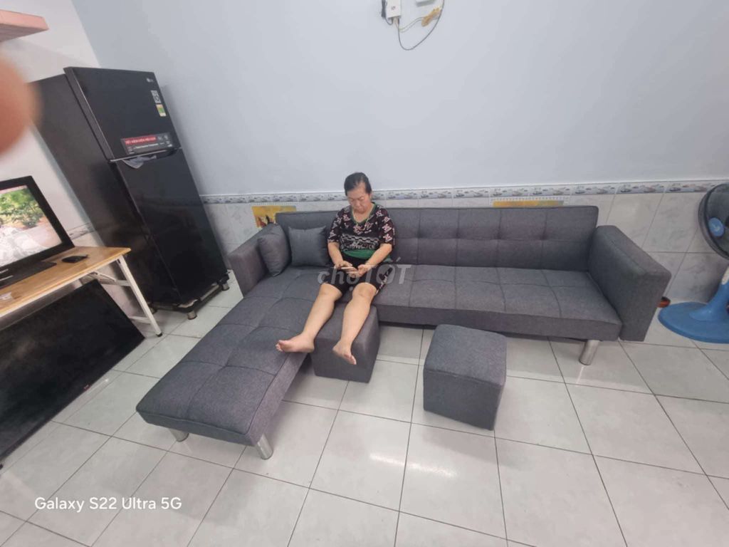 Ghế sofa chữ L vải xám hiện đại. Mua bán Bàn ghế tại Huyện Bình Chánh Tp Hồ Chí Minh được đăng bởi Nguyễn Tú hình 1