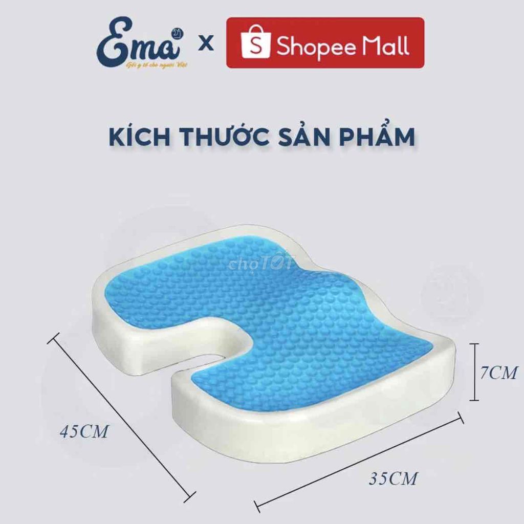 Đệm lót ghế văn phòng chống đau xương cụt Ema - Gi