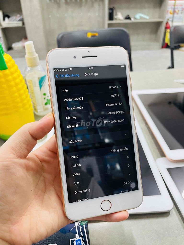 Apple iPhone 8 Plus 64GB Vàng hồng Đã sử dụng. Mua bán Điện thoại tại Thành phố Thủ Đức Tp Hồ Chí Minh được đăng bởi Võ Ngọc Ánh hình 1