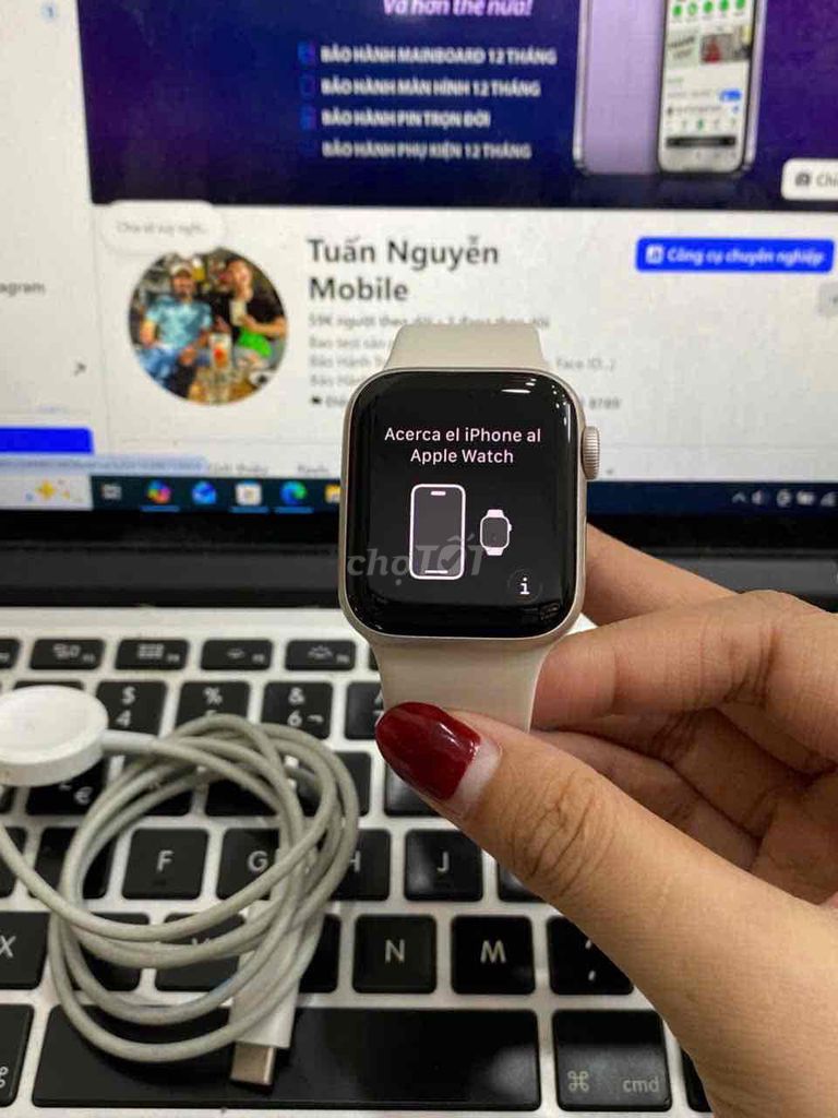 Apple Watch SE2 40mm GPS Starlight Like New. Mua bán Thiết bị đeo thông minh tại Quận 3 Tp Hồ Chí Minh được đăng bởi Tuấn Nguyễn hình 1