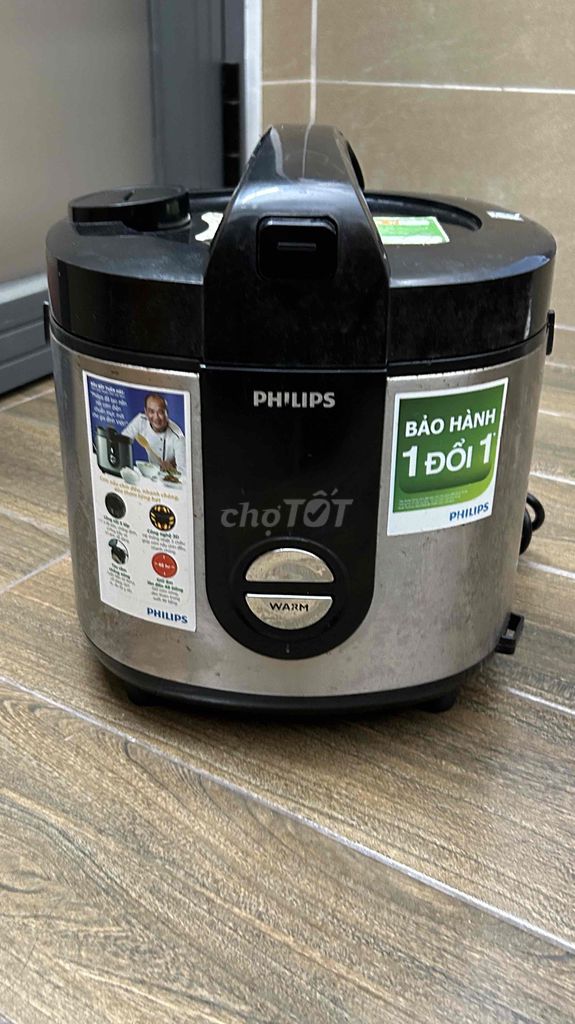 Nồi cơm điện Philips chống dính Đen, Bạc. Mua bán Bếp, lò, đồ điện nhà bếp tại Thành phố Dĩ An Bình Dương được đăng bởi KIM HƯƠNG BẢO hình 1