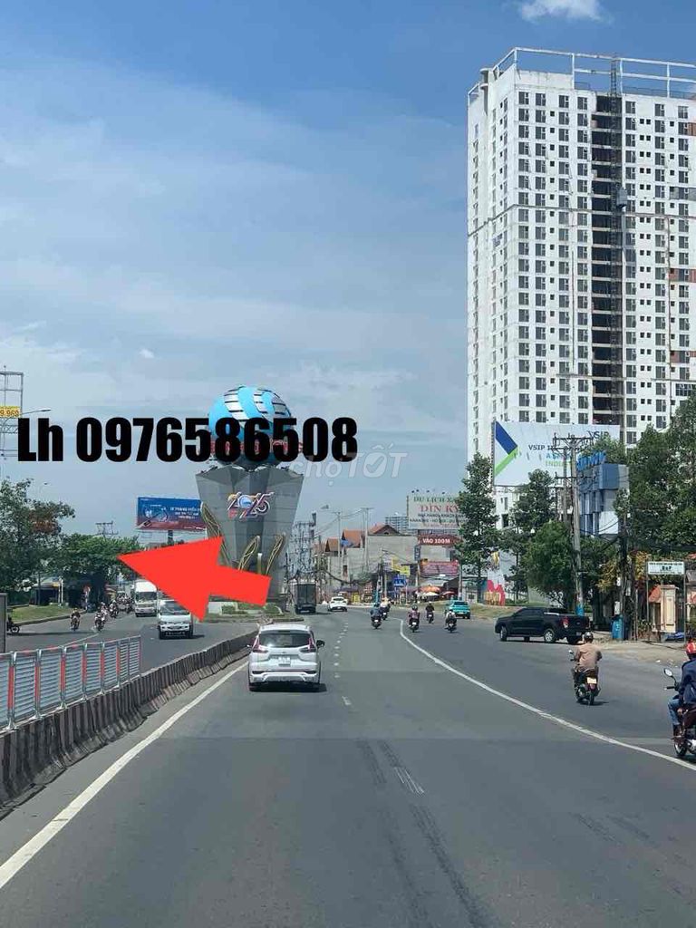 Bán 550 m2 nhà Đất Vĩnh phú thổ cư 8ty2 ngay Cổng chào Bình Duong