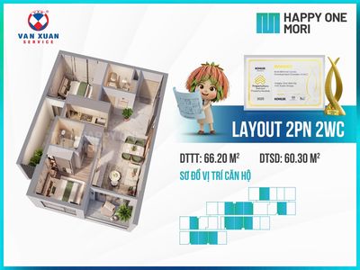 Căn hộ 2PN chỉ 49tr/m2 sau VAT tại trục QL13. Giá từ F0 dành cho NĐT 