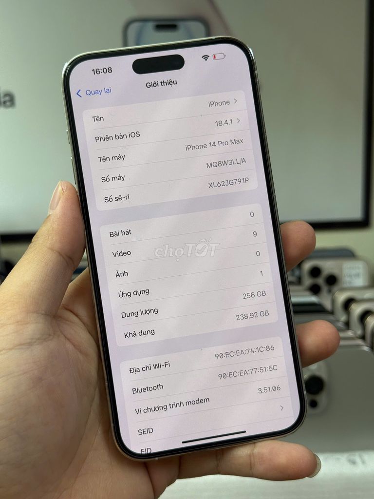 💎14 pro max quốc tế 256gb zin áp vỏ đẹp. Mua bán Điện thoại tại Quận Thanh Xuân Hà Nội được đăng bởi Thành Vũ Mobile hình 3