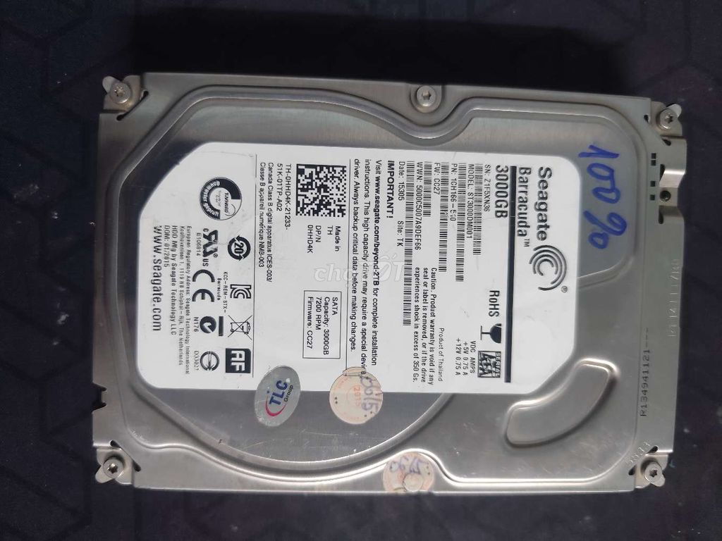 Ổ cứng hdd 3T sk 100%