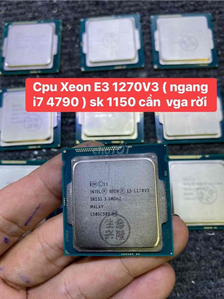 cpu xeon E3 1270V3 sk 1150 ( ngang i7 4790 )