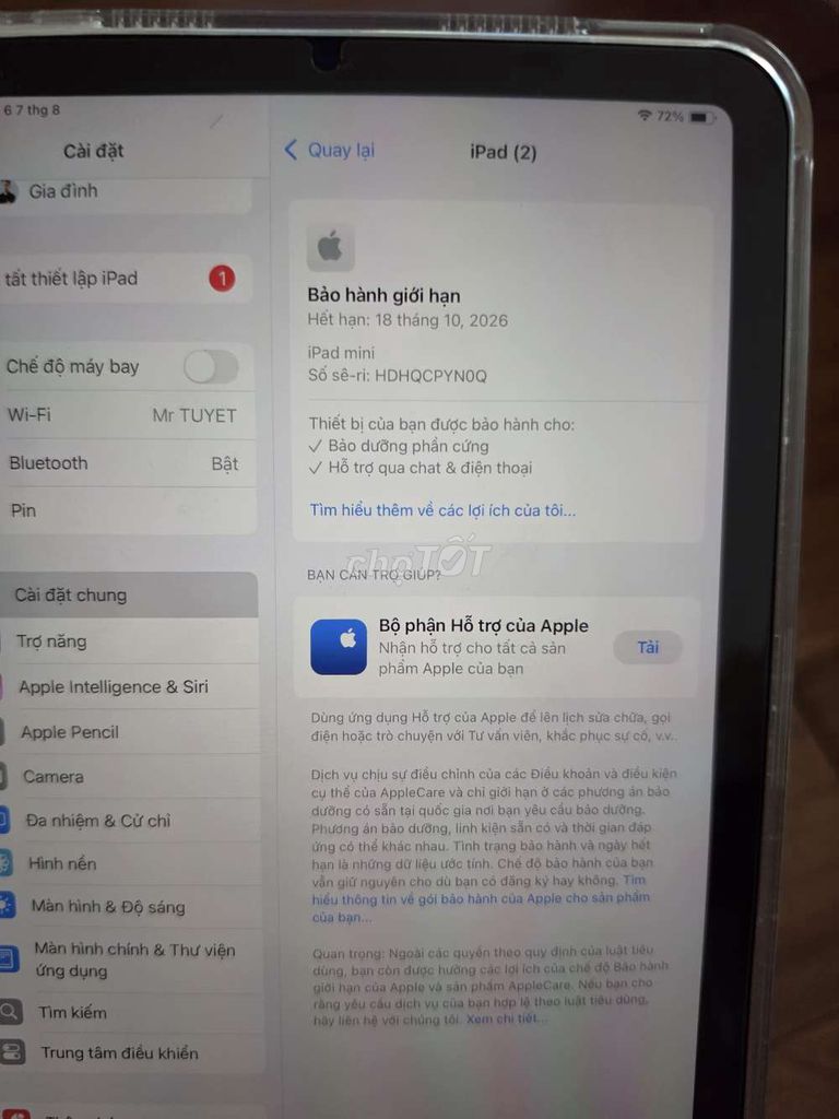 Apple iPad mini 7 Wifi 128GB Xanh mint giao lưu. Mua bán Máy tính bảng tại Quận Hải Châu Đà Nẵng được đăng bởi Khoa Phan hình 1
