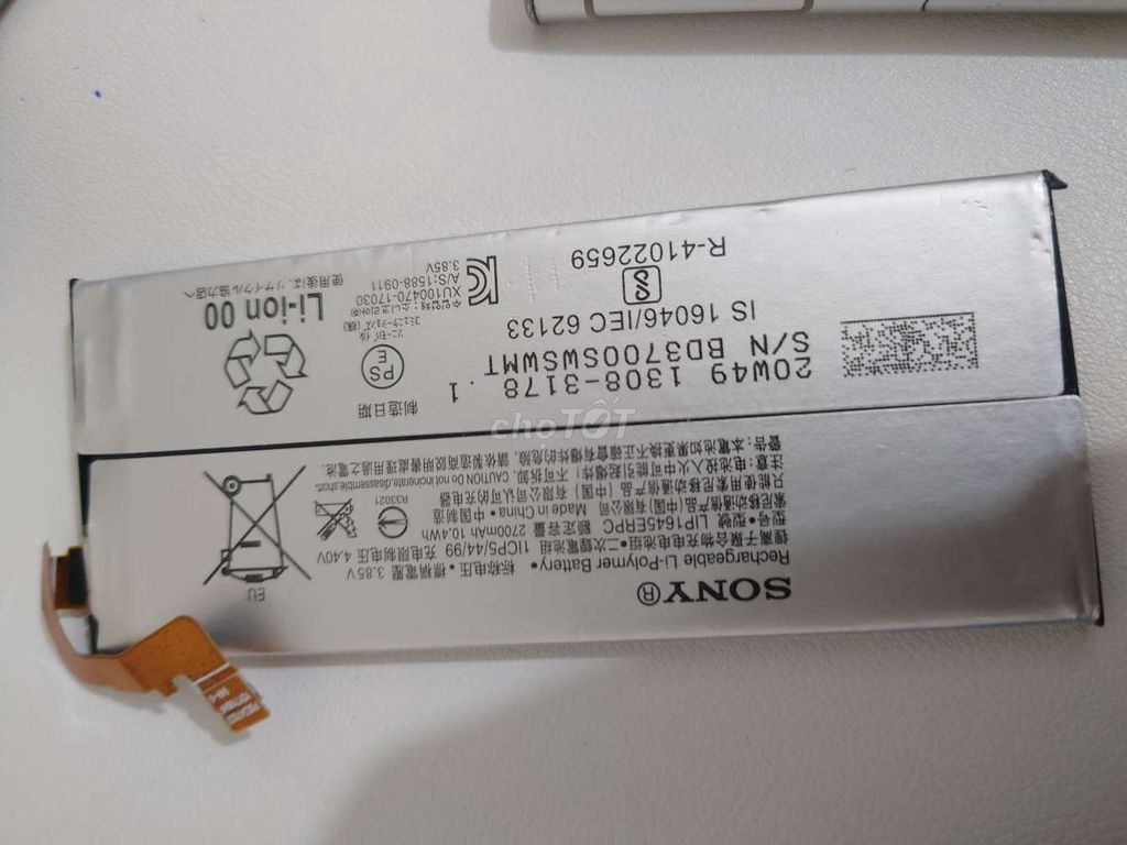 Pin điện thoại Sony XZ1. Mua bán Linh kiện (RAM, Card...) tại Huyện Đông Hải Bạc Liêu được đăng bởi Anh Nguyen hình 1