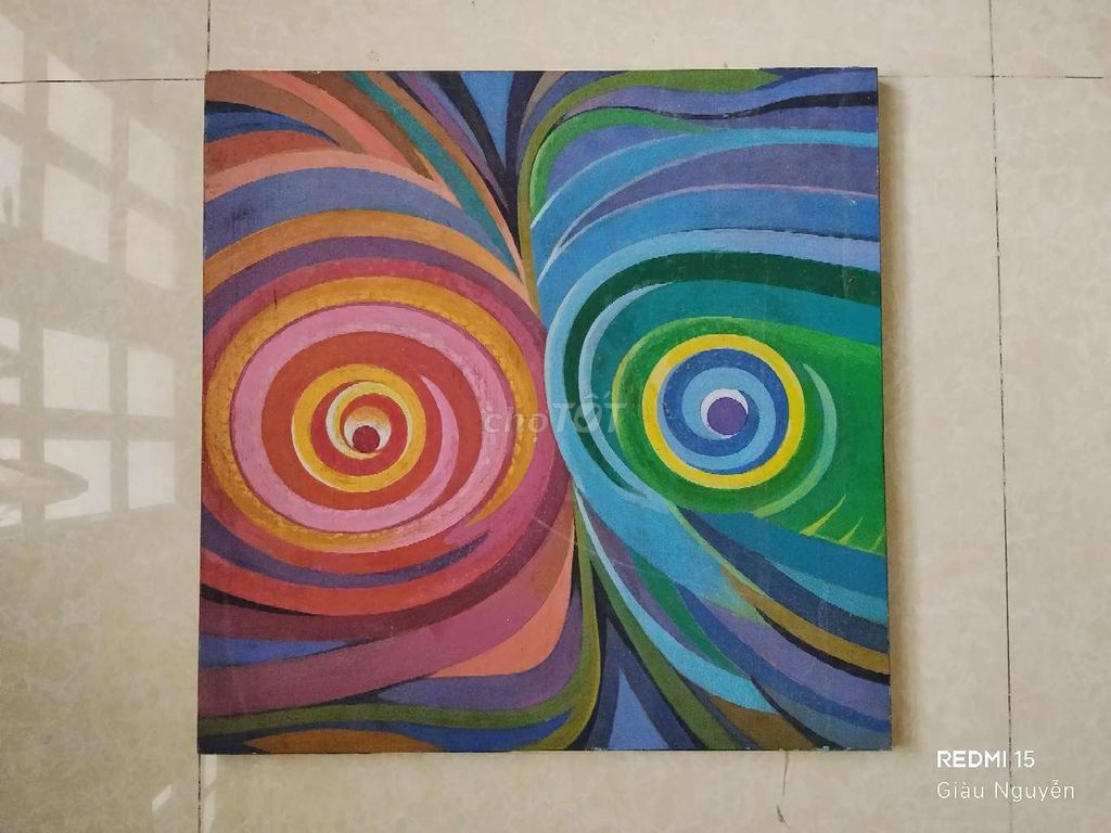 Tranh sơn dầu trừu tượng 50x50cm đã qua sử dụng. Mua bán Đồ sưu tầm, đồ cổ tại Thành phố Thủ Đức Tp Hồ Chí Minh được đăng bởi SƯU TẦM HÀNG CŨ hình 1
