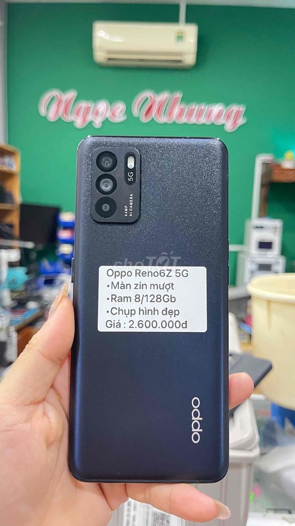 Oppo Reno6 Z 5G 128GB Đen. Mua bán Điện thoại tại Thành phố Bến Tre Bến Tre được đăng bởi Điện thoại Bến Tre giá rẻ hình 1