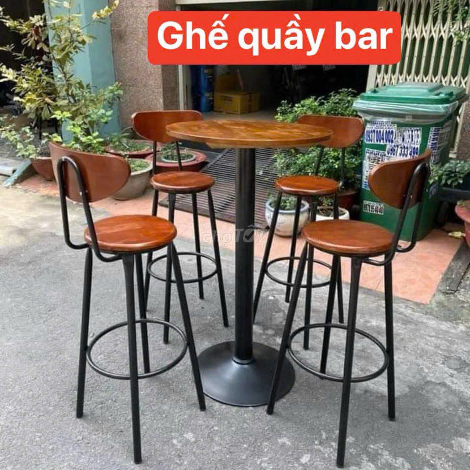 Ghế Quầy Bar Gỗ Đẹp, Giá Rẻ, New 100%. Mua bán Bàn ghế tại Quận Cẩm Lệ Đà Nẵng được đăng bởi Kho Nội Thất MT  hình 1